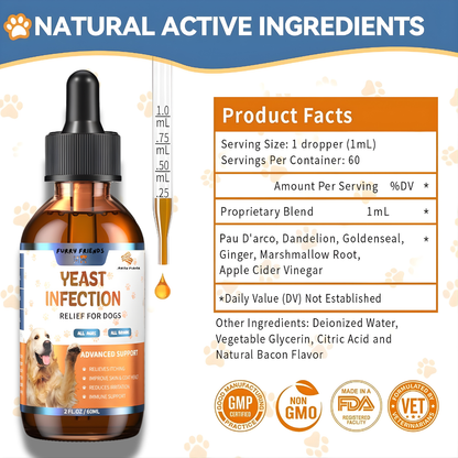 Vet formulated yeast spray